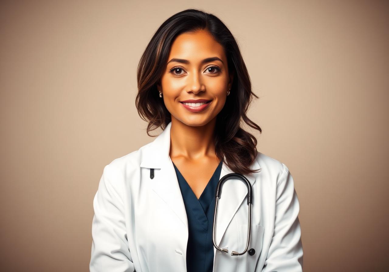 Licensed physician in a modern clinical setting